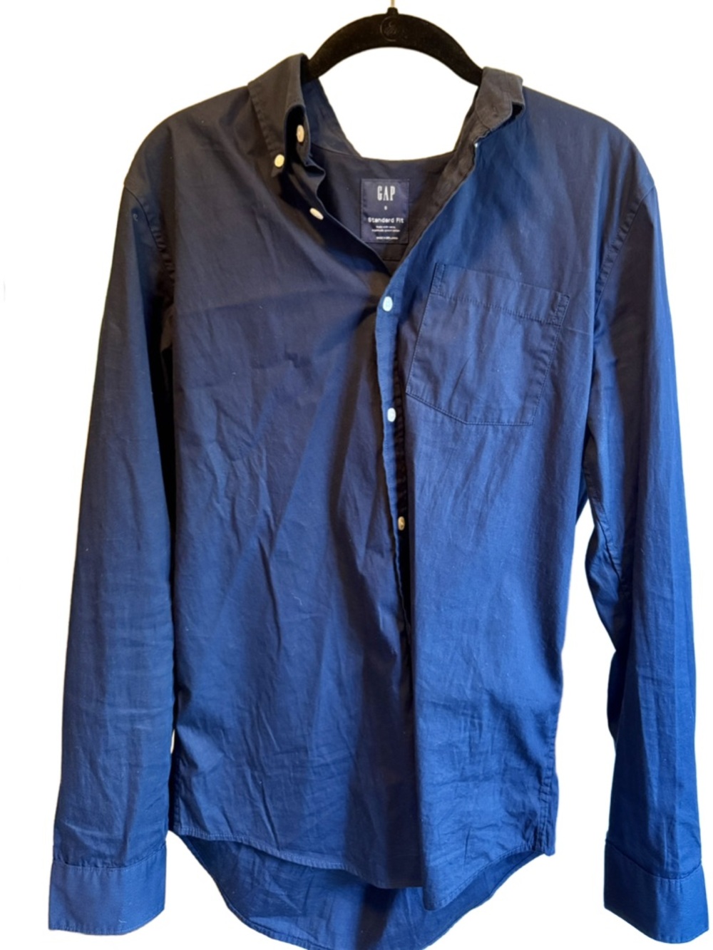 GAP Men’s Dark Navy Button-Down Shirt